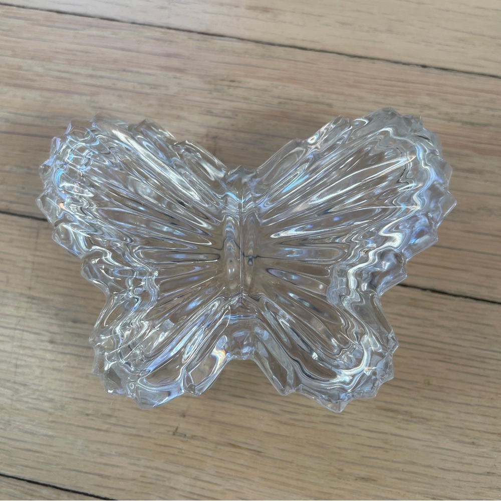 Glass Butterfly Jewelry Box